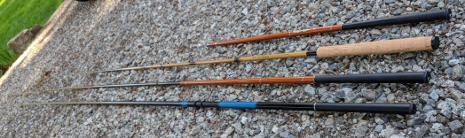 An assortment of Tenkara Rods